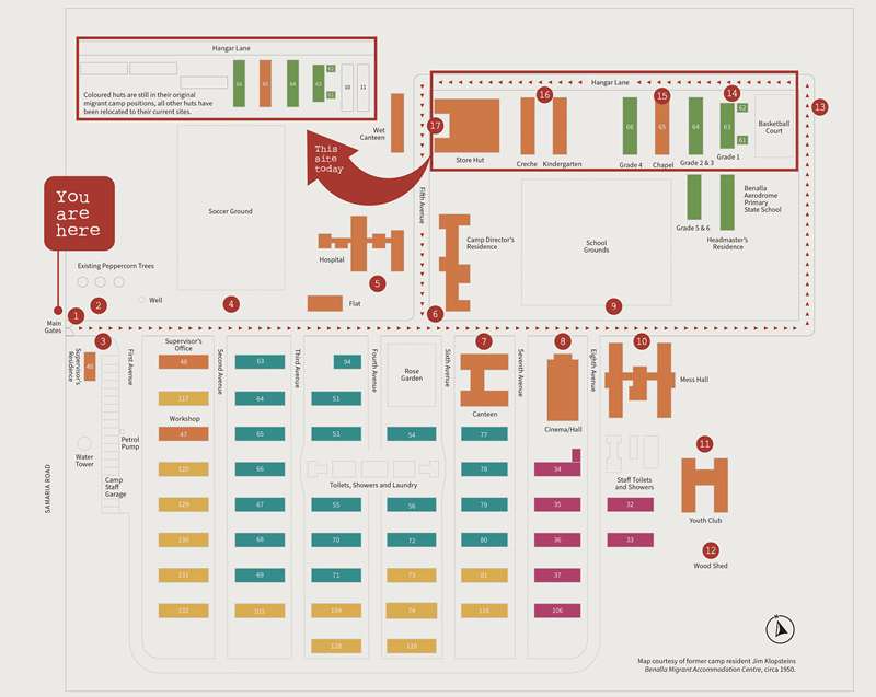 Benalla Migrant Camp Map