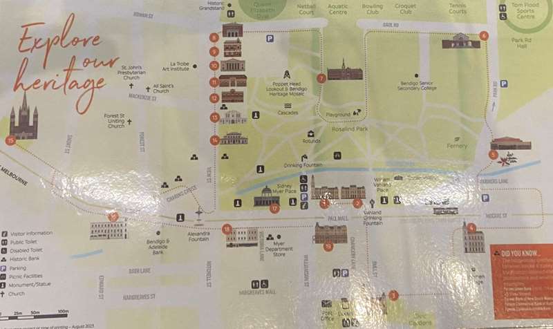 Bendigo - Explore our Heritage Walk (City Centre) Map