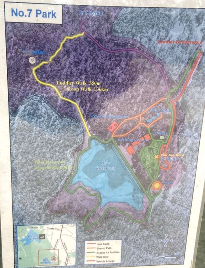 Bendigo - No. 7 Reservoir and Park Map