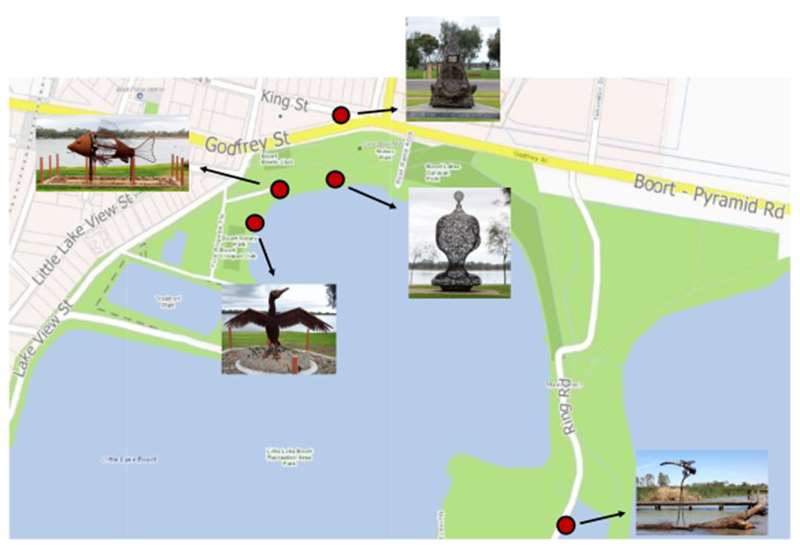 Boort - Metal Sculpture Trail Map