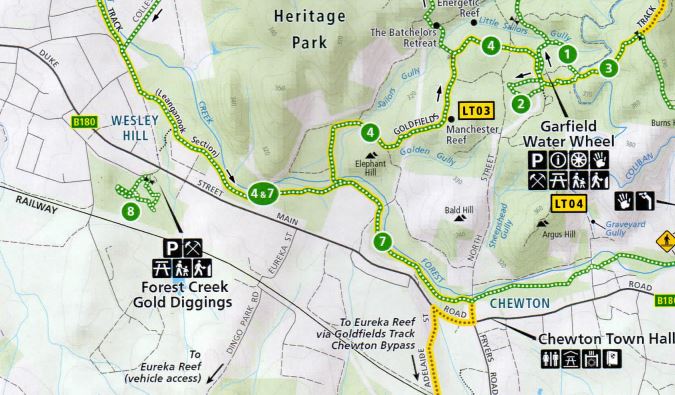 Forest Creek Gold Diggings Map