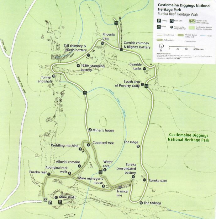 Chewton - Eureka Reef Heritage Walk Map