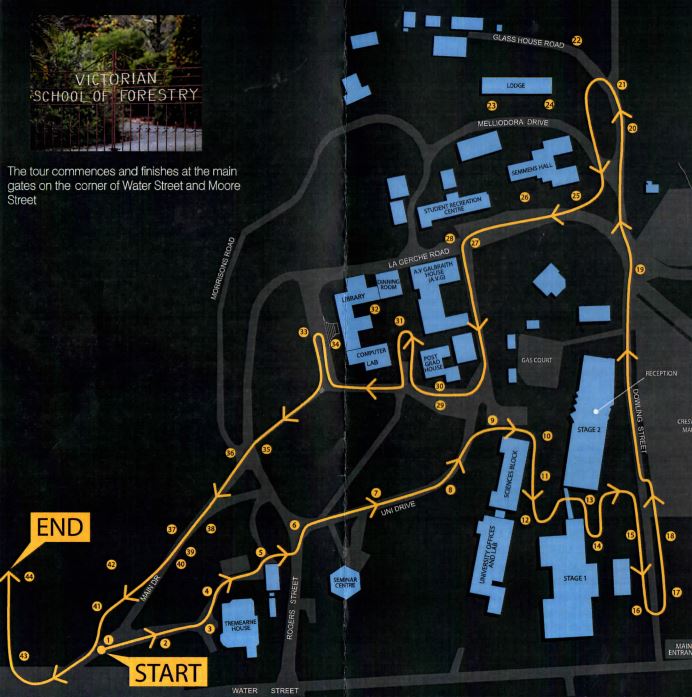 Creswick Campus Tour and Arboretum Walk Map