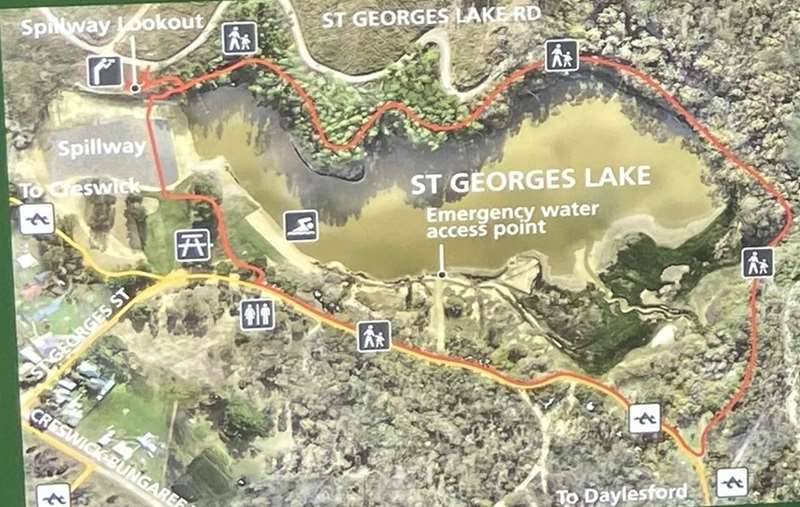 Map of St Georges Lake Walk