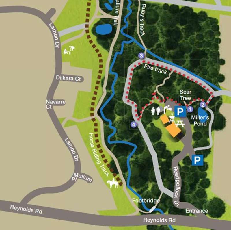 Currawong Bush Park Walks Discovery Circuit Map