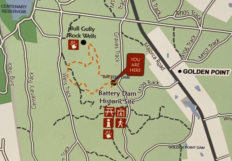 Daisy Hill - Bull Gully Aboriginal Rock Wells Walk Map