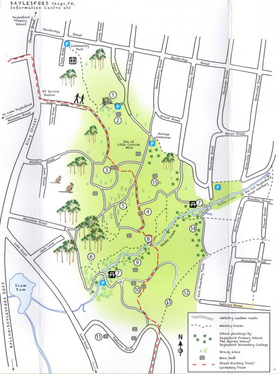 Daylesford - Cornish Hill Walk Map