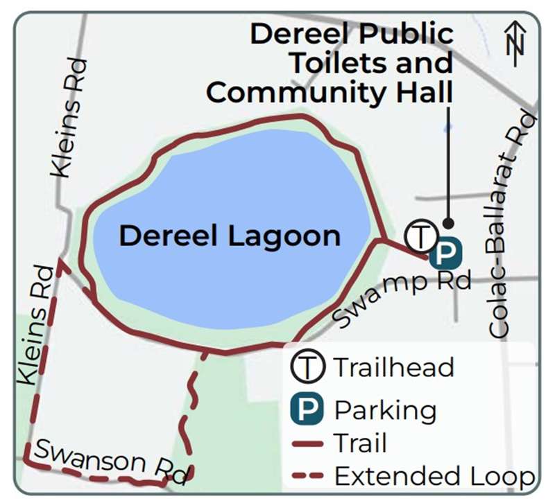 Dereel Lagoon Loop Trail Walk Map