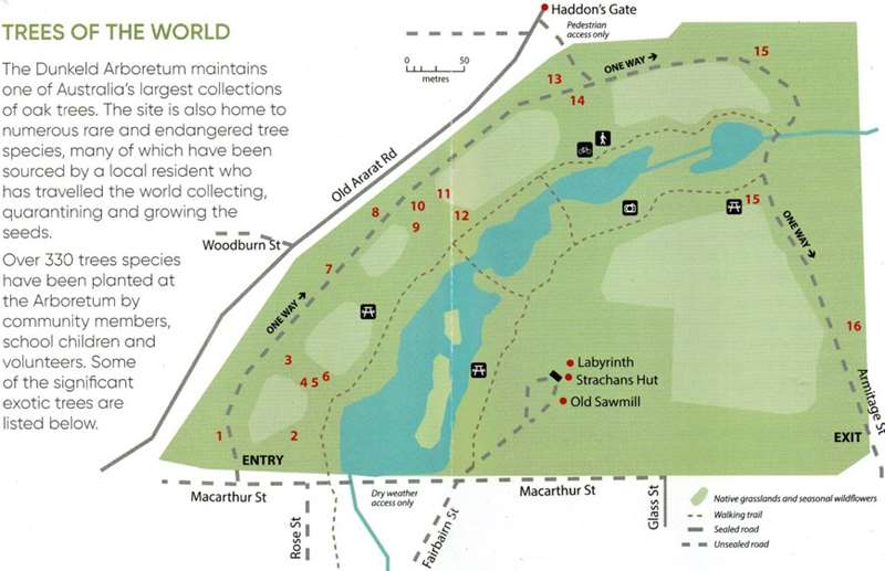 Dunkeld Arboretum Map