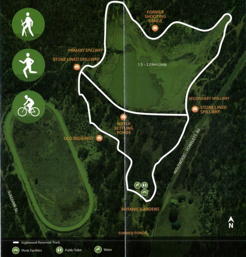 Inglewood Tracks and Trails Map