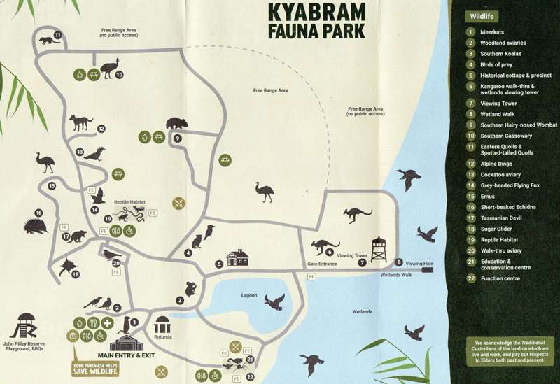 Kyabram Fauna Park Map