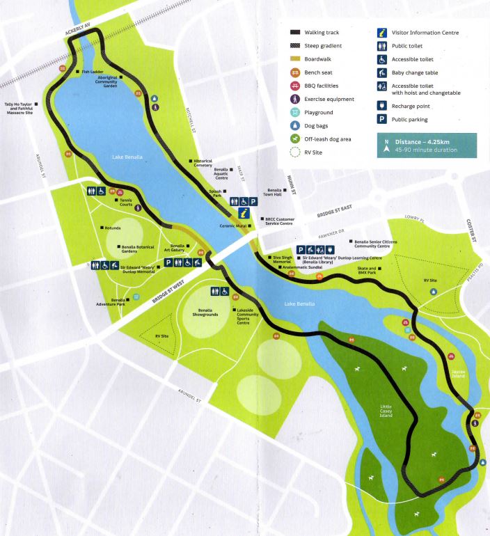 Lake Benalla Walk Map