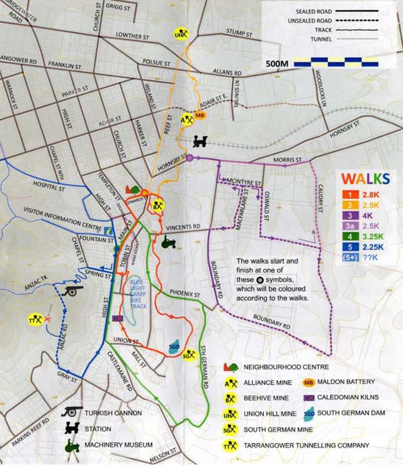 Maldon Area Walks - North Central - Outside Melbourne