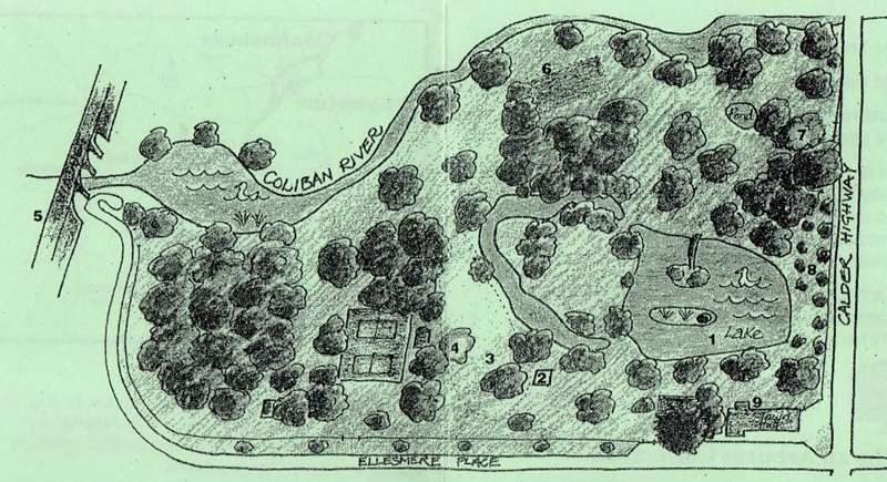 Malmsbury Botanic Gardens Map