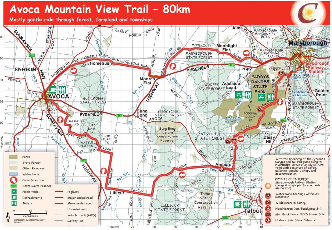 Avoca Mountain View Cycling Trail