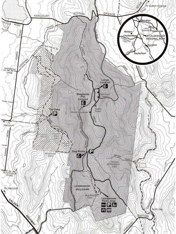 Mount Alexander Regional Park Map