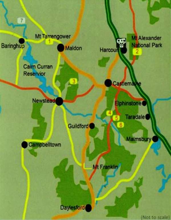 Mount Alexander Shire Bush Camping Guide Map