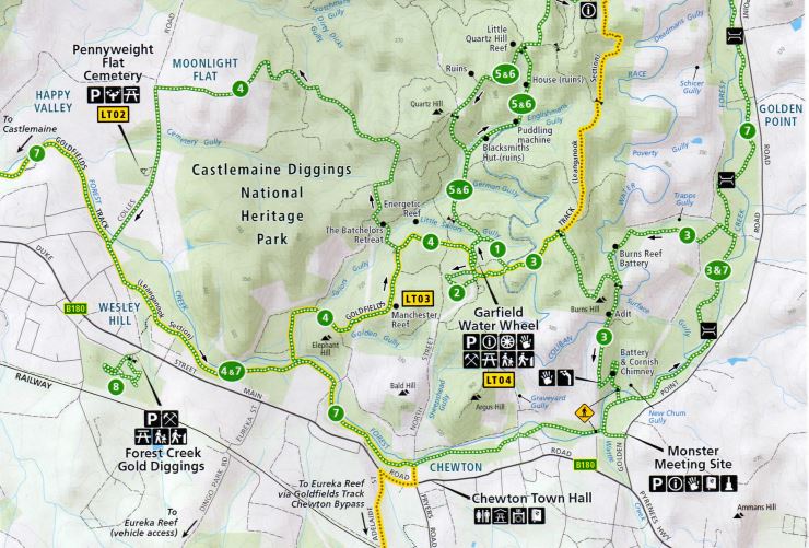 Pennyweight Flat Cemetery Walk Map