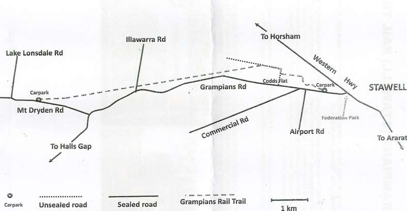 Stawell - Grampians Rail Trail Map