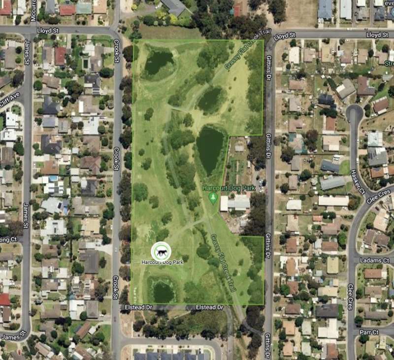 Bendigo - Harcourt Fenced Dog Park (Strathdale) Map