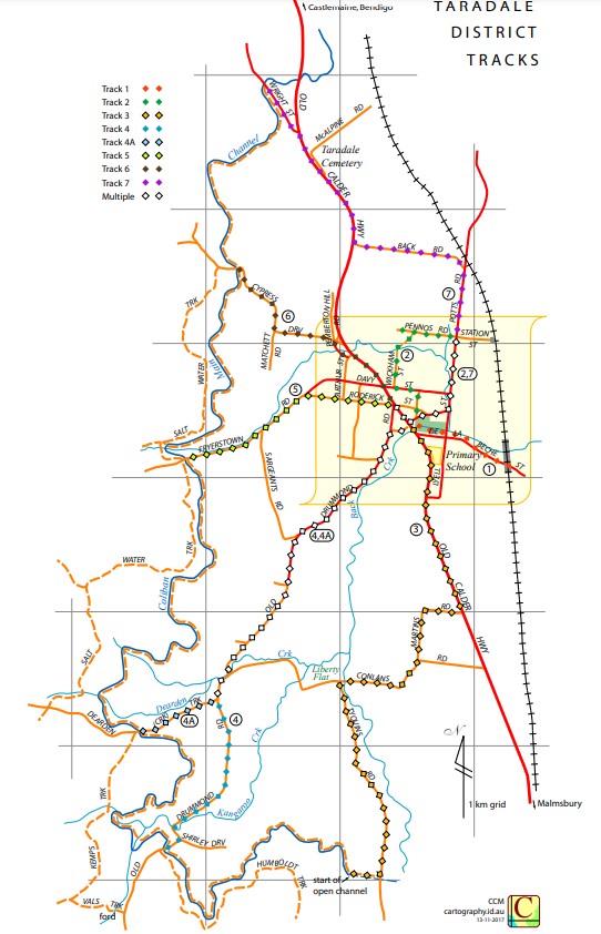 Taradale District Walks Map