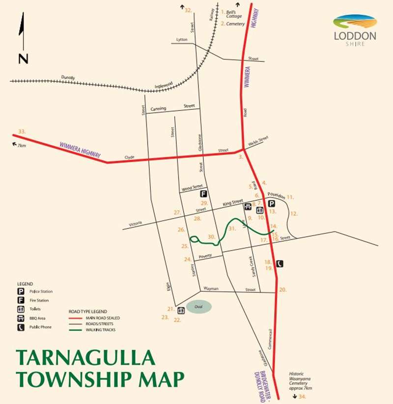 Tarnagulla Historic Township Walk Map