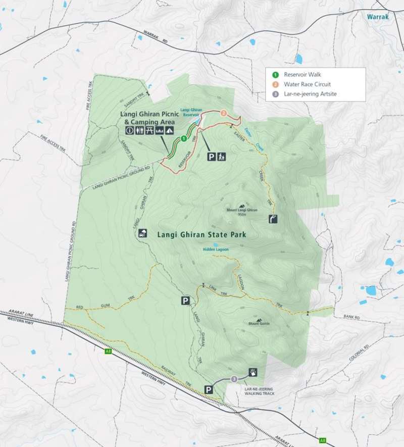 Langi Ghiran State Park Map